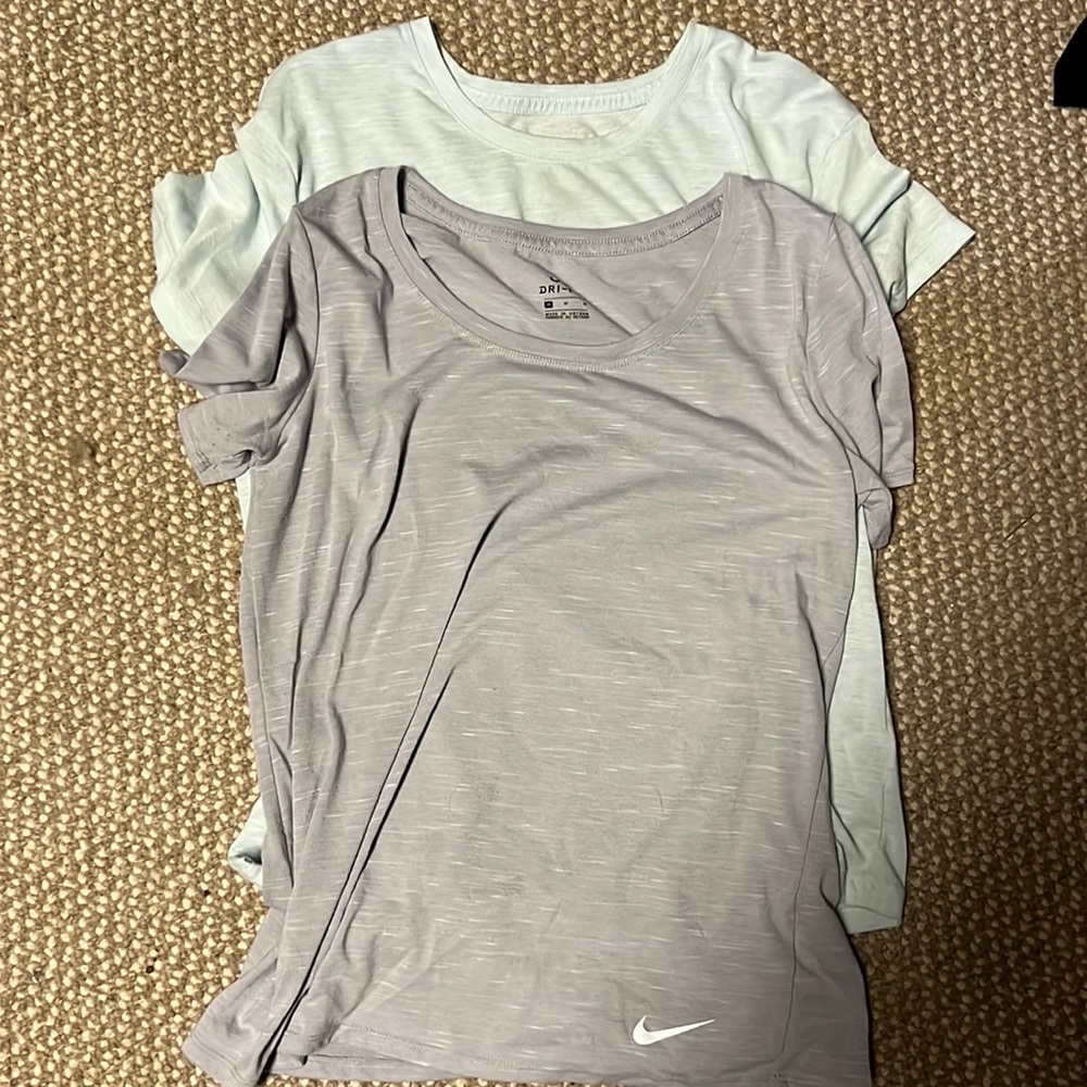 One is blue the other is grey the are dry fit really nice